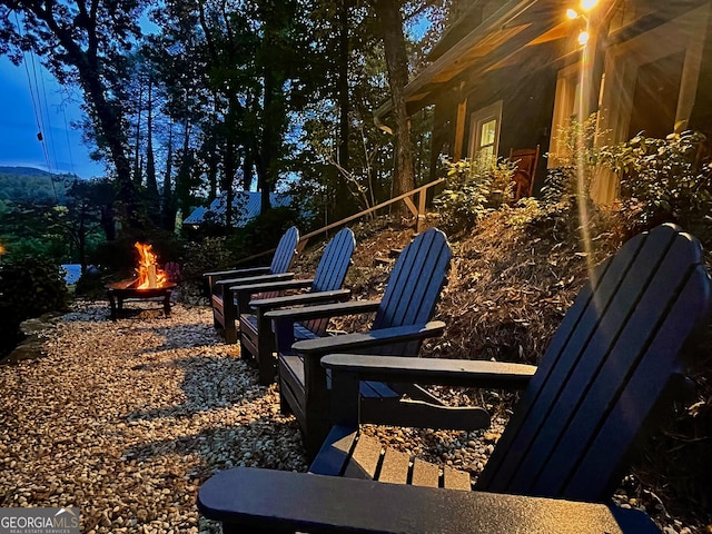 49 Toole St, Clayton, GA 30525 - view of yard featuring a fire pit