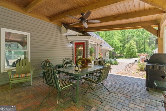 122 Gold View Dr, Dahlonega, GA 30533 - view of patio / terrace featuring ceiling fan and outdoor dining space