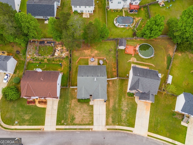 drone / aerial view featuring a residential view