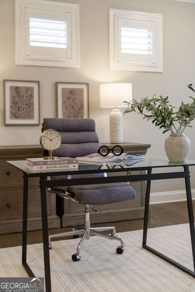 office featuring a wealth of natural light