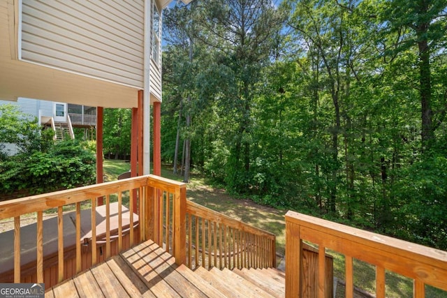 405 Maple Rdg, White, GA 30184 - view of wooden terrace