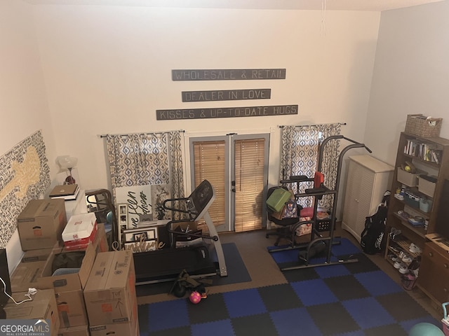 view of workout area