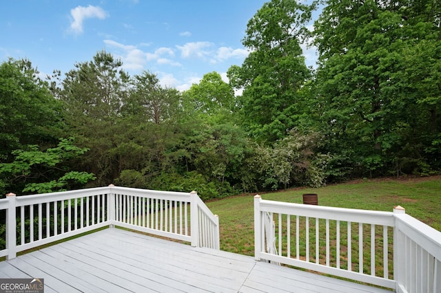 314 Kings Pointe Dr SW, Calhoun, GA 30701 - deck featuring a yard