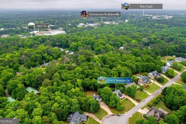 aerial view with a view of trees