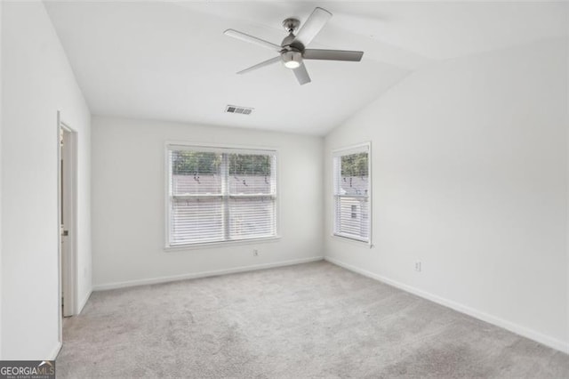 6080 Indian Wood Cir, Mableton, GA 30126 - carpeted spare room with baseboards, ceiling fan, and vaulted ceiling