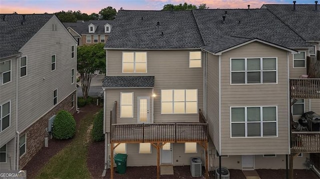6080 Indian Wood Cir, Mableton, GA 30126 - back of house with roof with shingles and central AC