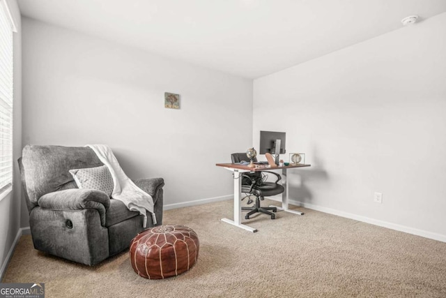 3135 Ellenton Dr, Lithia Springs, GA 30122 - carpeted home office with baseboards