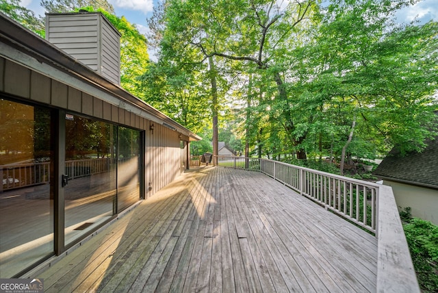 view of wooden terrace