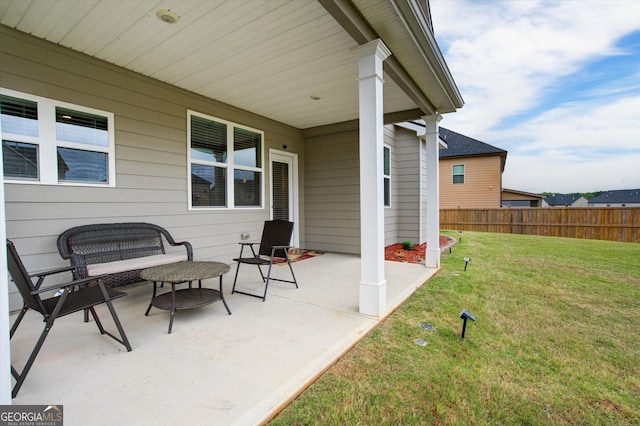 3236 Papyrus Palm Rd, Loganville, GA 30052 - view of patio / terrace with a residential view and covered porch