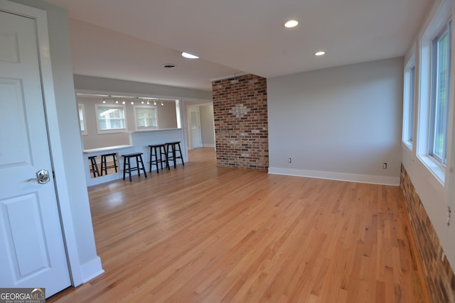 2647 Mount Carmel Rd, Hampton, GA 30228 - interior space with recessed lighting, baseboards, a healthy amount of sunlight, and light wood-style flooring
