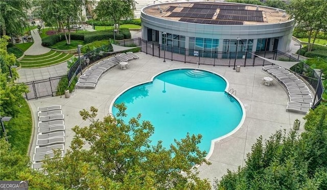 950 W Peachtree St NW Unit 904, Atlanta, GA 30309 - community pool featuring a patio area and stairs