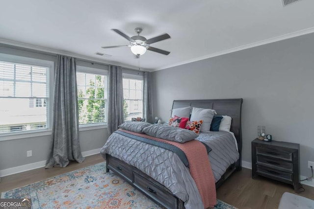 1914 Coal Pl, Atlanta, GA 30318 - bedroom featuring visible vents, ornamental molding, baseboards, and wood finished floors