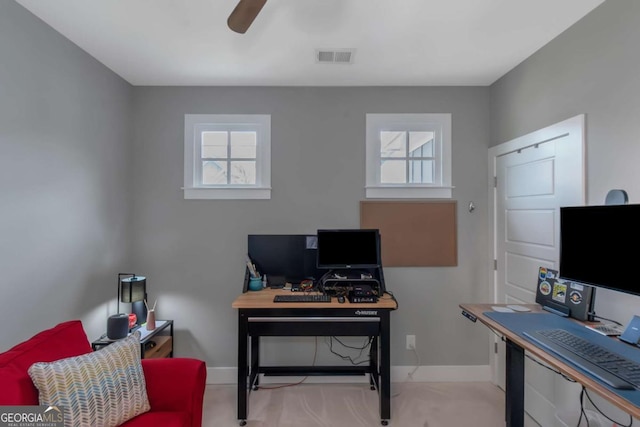 1914 Coal Pl, Atlanta, GA 30318 - office space with plenty of natural light, baseboards, and ceiling fan