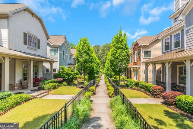 1914 Coal Pl, Atlanta, GA 30318 - view of yard featuring a fenced backyard and a residential view
