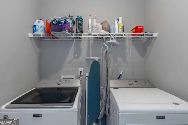 1914 Coal Pl, Atlanta, GA 30318 - clothes washing area with laundry area and washer and clothes dryer