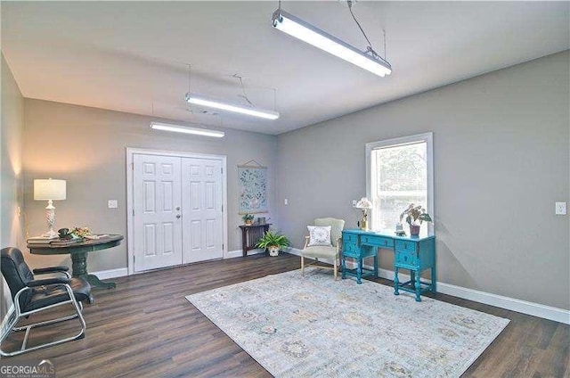 5800 Villa Rica Hwy, Dallas, GA 30157 - home office featuring dark wood-type flooring and baseboards