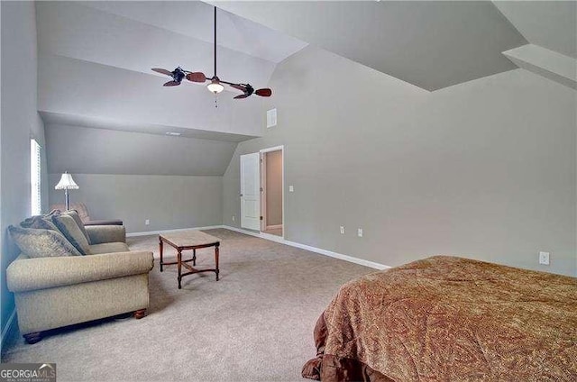 5800 Villa Rica Hwy, Dallas, GA 30157 - bedroom with vaulted ceiling and carpet