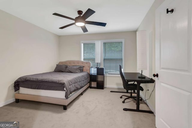 235 Holly Rd NW, Atlanta, GA 30314 - bedroom with carpet flooring, baseboards, and ceiling fan