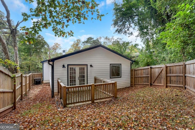 235 Holly Rd NW, Atlanta, GA 30314 - back of house with french doors and a fenced backyard