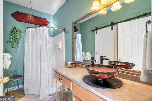687 Anderson Ln, Ranger, GA 30734 - bathroom with a shower with shower curtain and vanity