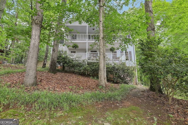 3876 Winners Ct, Marietta, GA 30062 - rear view of house featuring a balcony