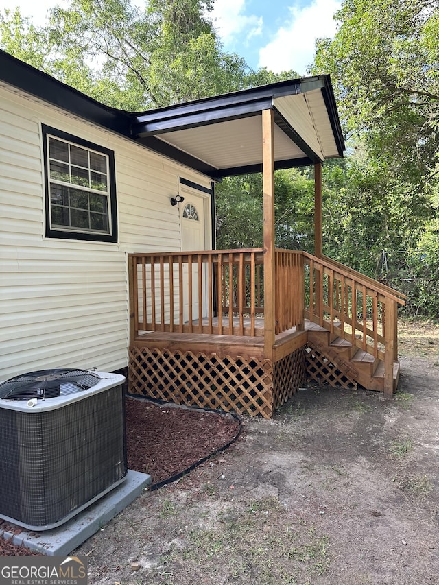 deck with central AC