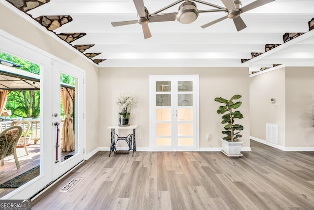 701 Mask Rd, Brooks, GA 30205 - unfurnished sunroom with french doors and visible vents