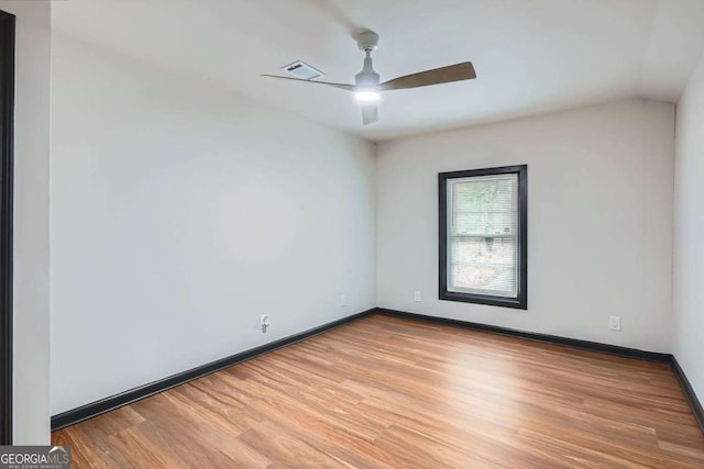 2091 Parker Ranch Rd SE, Atlanta, GA 30316 - empty room with ceiling fan, visible vents, baseboards, and light wood-type flooring