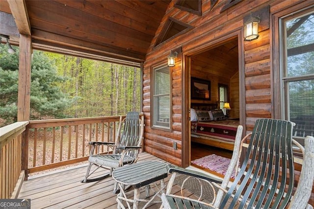 675 Green Ridge Rd, Blue Ridge, GA 30513 - view of wooden terrace