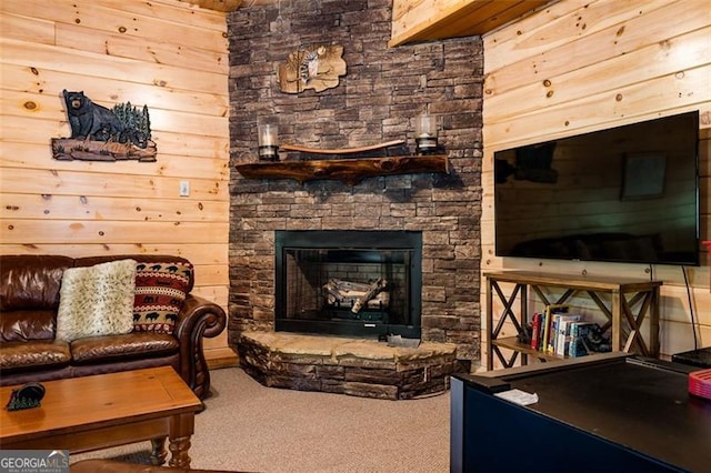 675 Green Ridge Rd, Blue Ridge, GA 30513 - living area with carpet