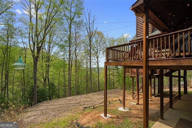 675 Green Ridge Rd, Blue Ridge, GA 30513 - view of yard featuring a wooden deck