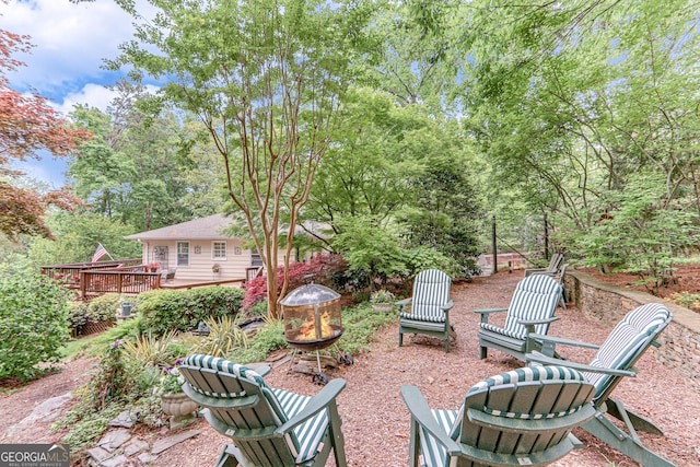 view of patio with a deck