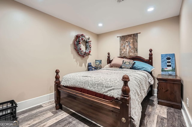 5419 Tyree Rd, Winston, GA 30187 - bedroom with baseboards, recessed lighting, and wood finished floors