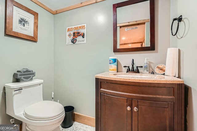 5419 Tyree Rd, Winston, GA 30187 - half bath featuring vanity, baseboards, and toilet