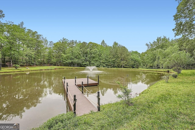 5419 Tyree Rd, Winston, GA 30187 - dock area with a water view and a wooded view