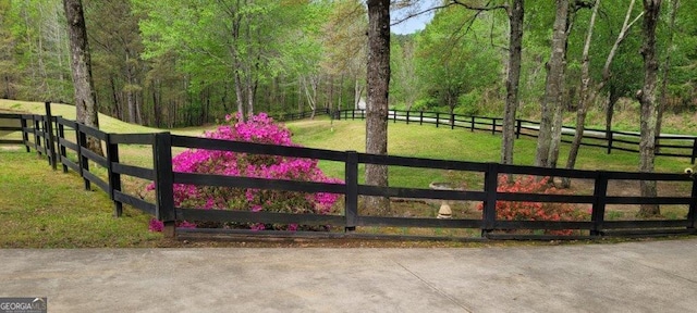 5419 Tyree Rd, Winston, GA 30187 - view of gate featuring a lawn, a view of trees, and fence