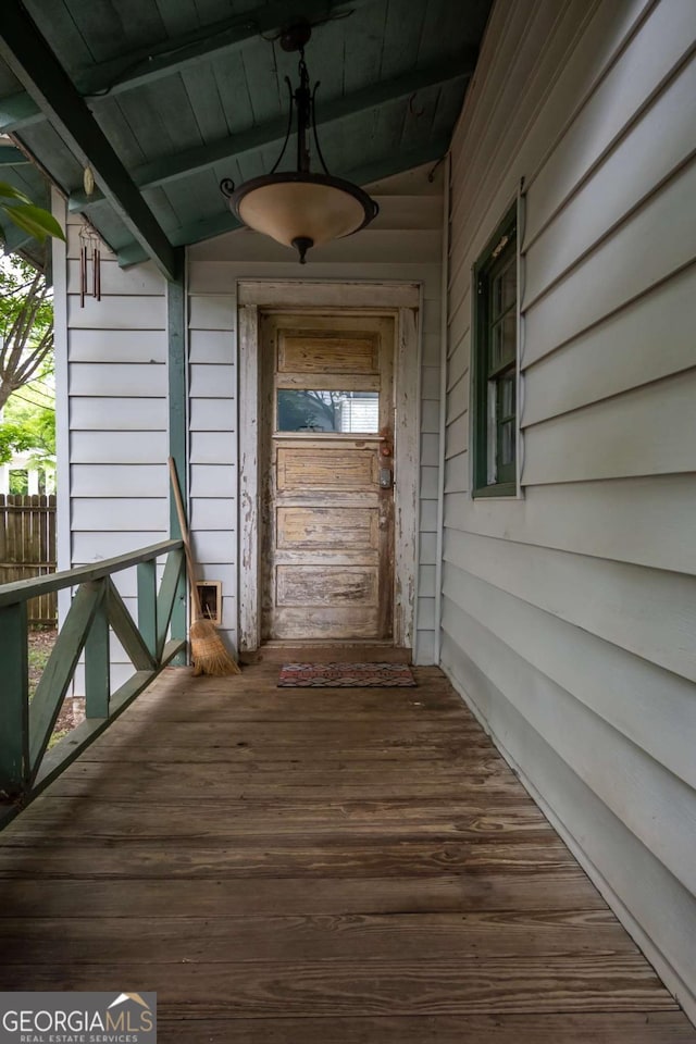 view of doorway to property