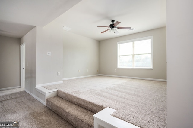 108 Franklin St, Braselton, GA 30517 - unfurnished living room featuring a ceiling fan, baseboards, visible vents, and carpet