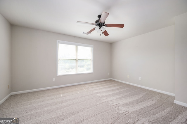 108 Franklin St, Braselton, GA 30517 - spare room featuring carpet floors, baseboards, a ceiling fan, and visible vents