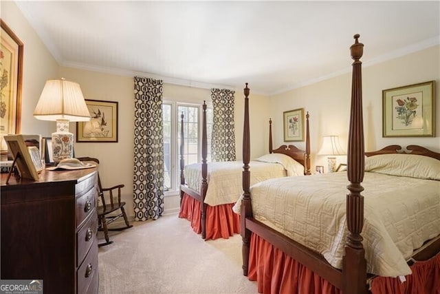 45 Paces W Dr NW, Atlanta, GA 30327 - bedroom with crown molding and light carpet