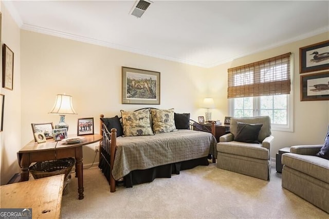 45 Paces W Dr NW, Atlanta, GA 30327 - carpeted bedroom with crown molding and visible vents