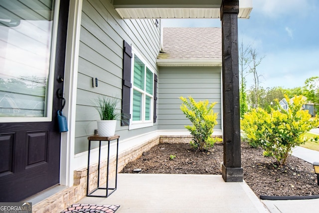 445 Boulder Crest Trl, Villa Rica, GA 30180 - property entrance featuring a shingled roof