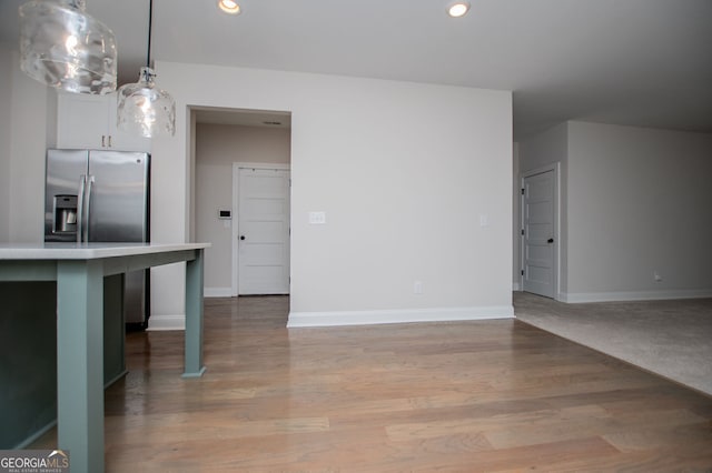 445 Boulder Crest Trl, Villa Rica, GA 30180 - unfurnished living room featuring recessed lighting and light wood-type flooring