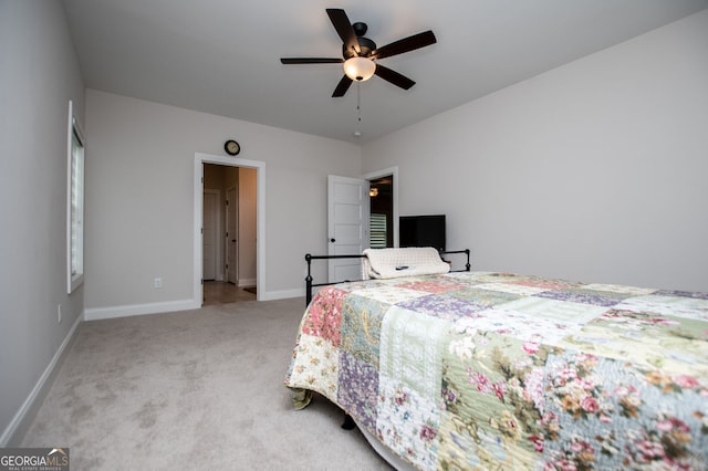 445 Boulder Crest Trl, Villa Rica, GA 30180 - carpeted bedroom featuring baseboards and ceiling fan