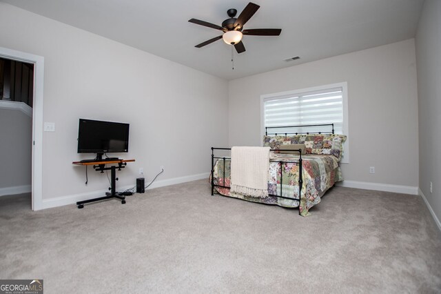 445 Boulder Crest Trl, Villa Rica, GA 30180 - carpeted bedroom with baseboards and ceiling fan