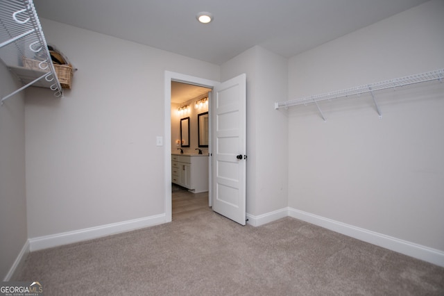 445 Boulder Crest Trl, Villa Rica, GA 30180 - spacious closet featuring light carpet and a sink