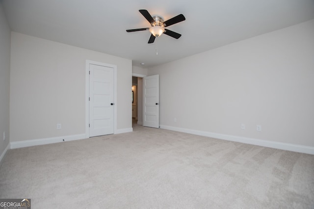445 Boulder Crest Trl, Villa Rica, GA 30180 - unfurnished bedroom featuring light colored carpet and ceiling fan