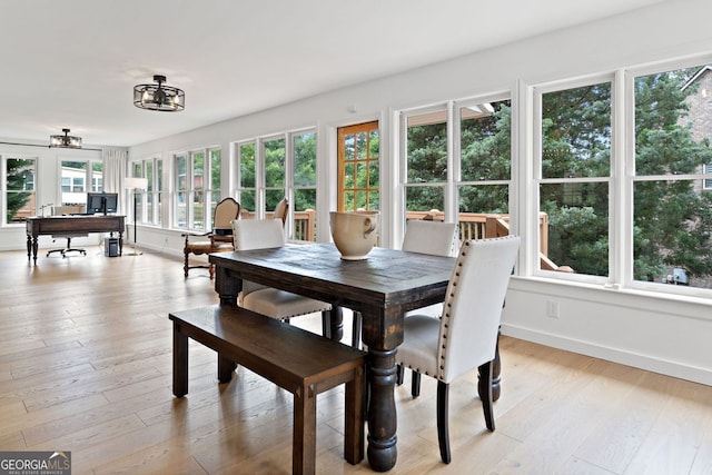 view of sunroom / solarium