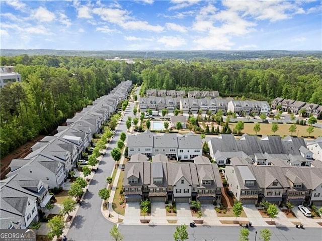 1074 Heyward Way, Alpharetta, GA 30009 - aerial perspective of suburban area featuring a forest