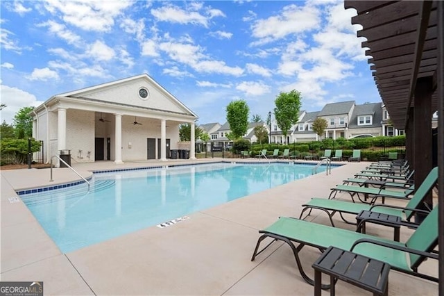 1074 Heyward Way, Alpharetta, GA 30009 - community pool with fence and a patio area